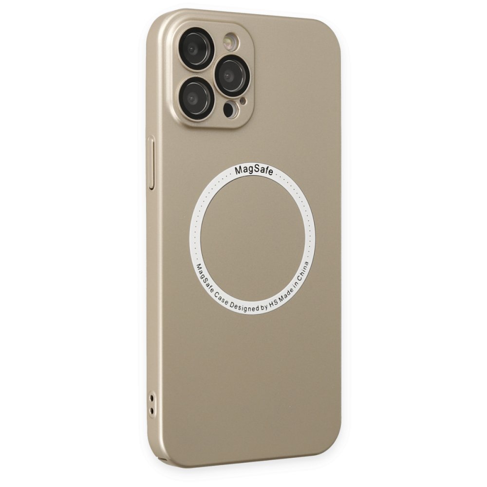  iPhone 12 Pro Kılıf Jack Magneticsafe Lens Silikon - Gold