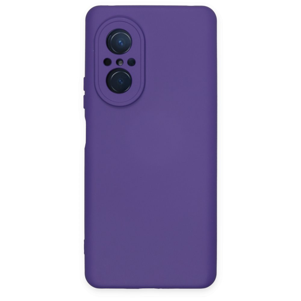  Huawei Nova 9 SE Kılıf Nano içi Kadife Silikon - Mor