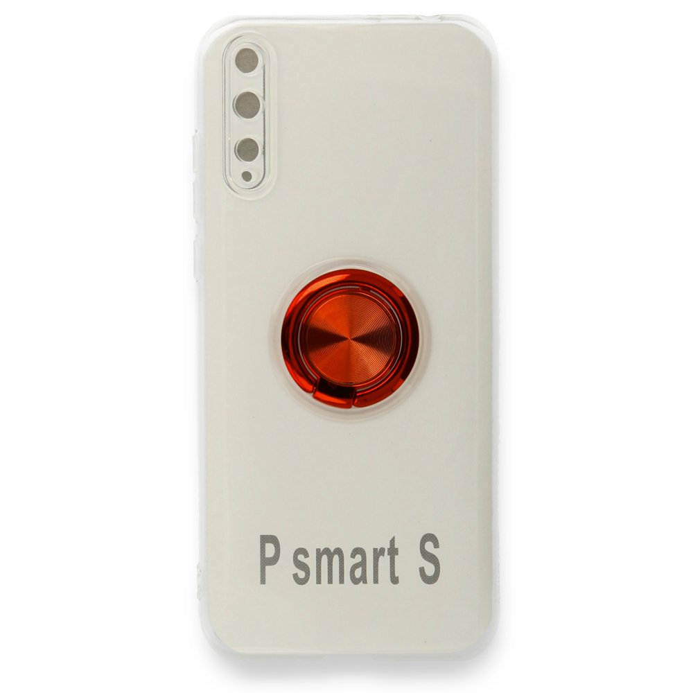 Huawei P Smart S Kılıf Gros Yüzüklü Silikon - Kırmızı Huawei P Smart S Kılıf Gros Yüzüklü Silikon - Kırmızı