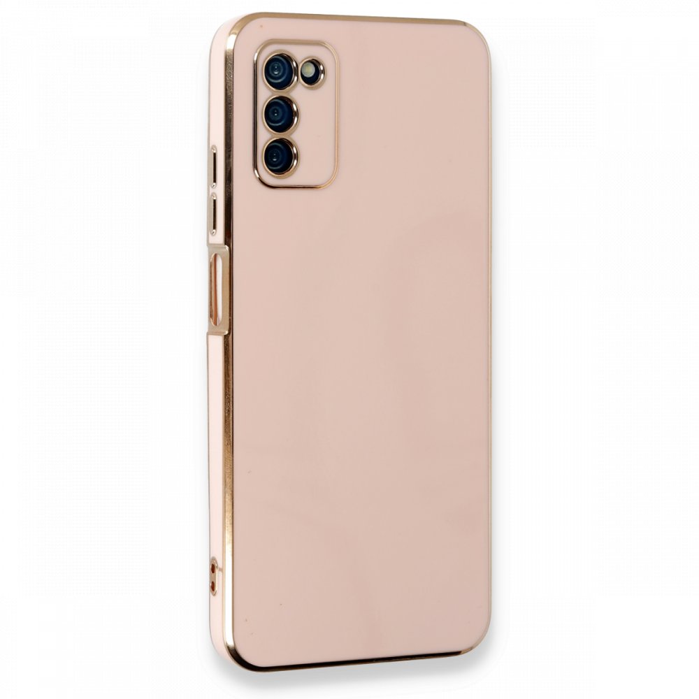 Samsung Galaxy A03S Kılıf Volet Silikon - Pembe