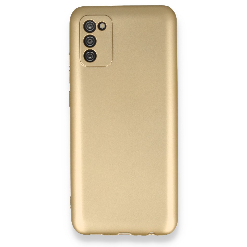  Samsung Galaxy A02S Kılıf First Silikon - Gold