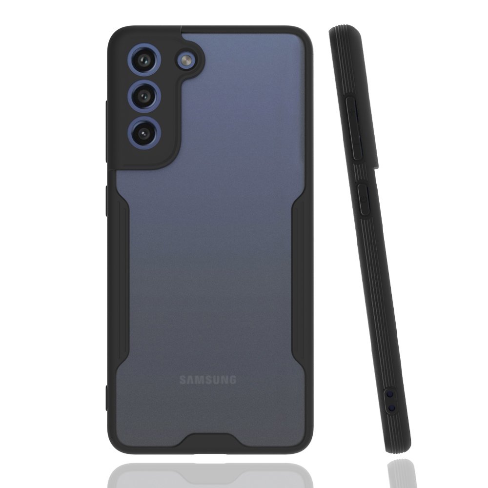  Samsung Galaxy S21 FE Kılıf Platin Silikon - Siyah