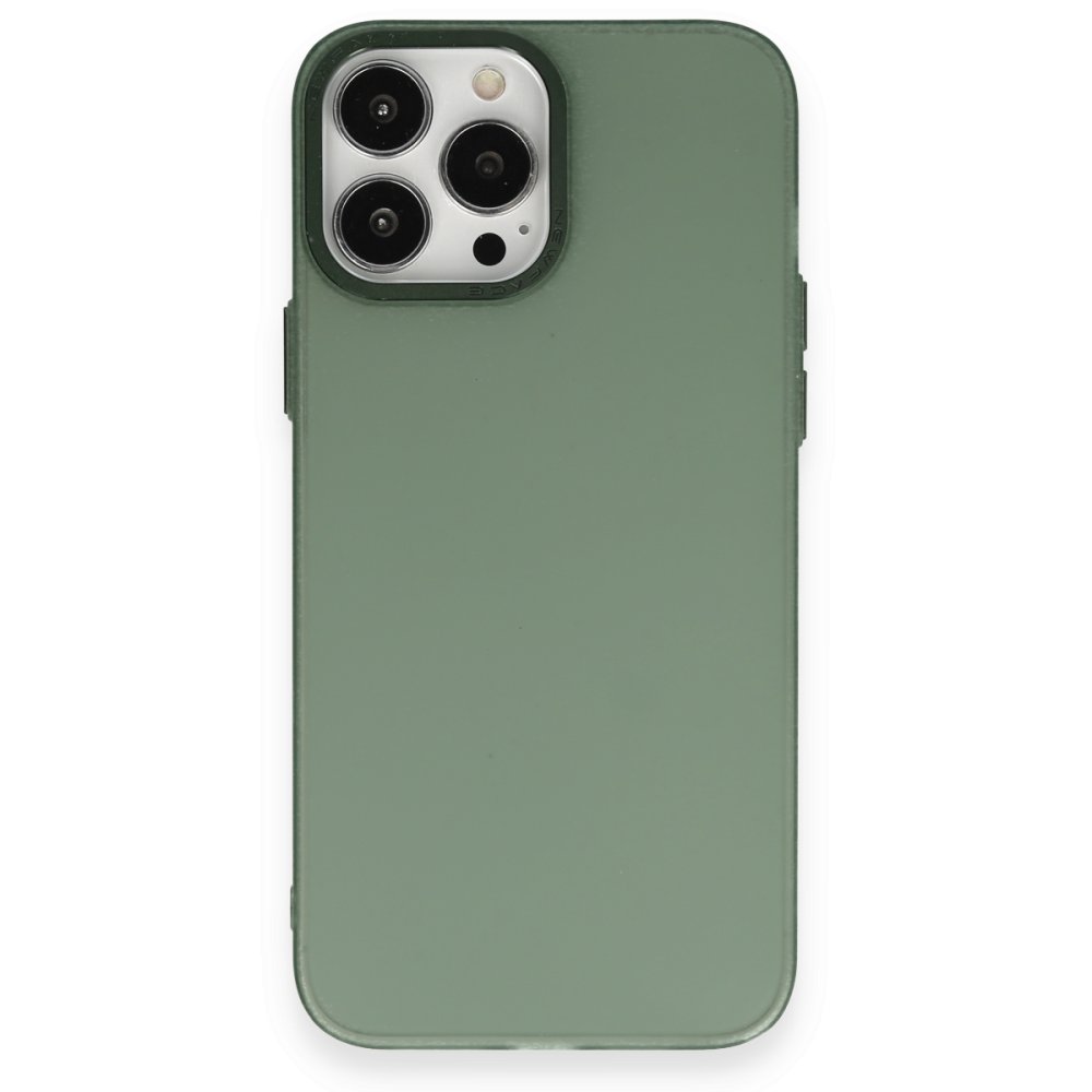  iPhone 14 Pro Kılıf Modos Metal Kapak - Koyu Yeşil