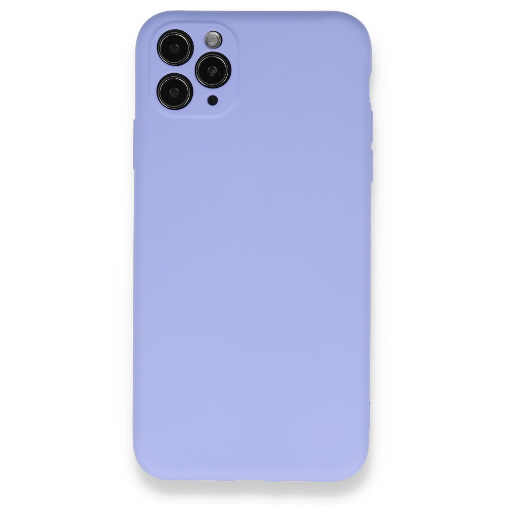  iPhone 11 Pro Max Kılıf Nano içi Kadife Silikon - Lila