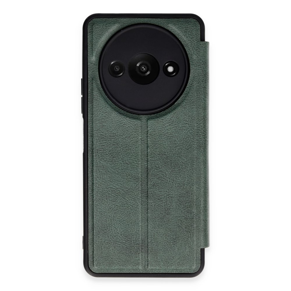 Redmi A3 4G Kılıf Flip Cover - Koyu Yeşil