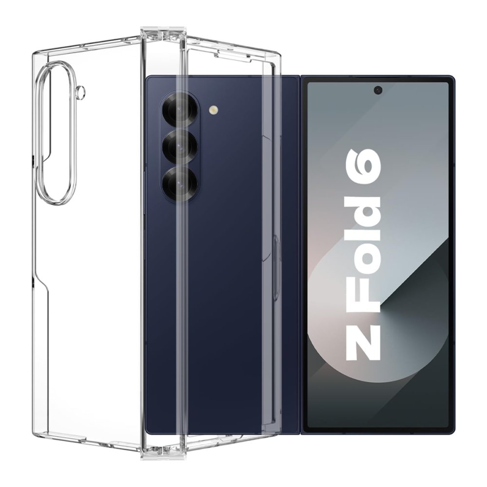  Samsung Galaxy Z Fold 6 Kılıf Pc Sert Şeffaf Kapak - Şeffaf
