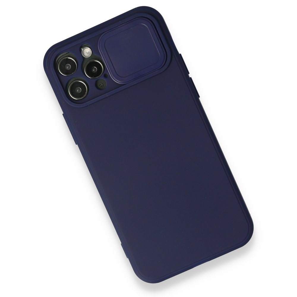  iPhone 12 Kılıf Color Lens Silikon - Lacivert