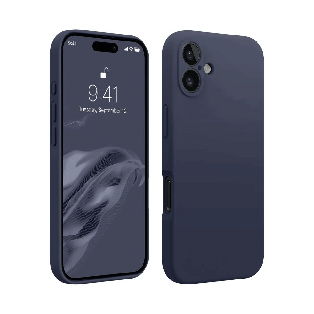 iPhone 16 Plus Kılıf First Silikon - Lacivert  iPhone 16 Plus Kılıf First Silikon - Lacivert