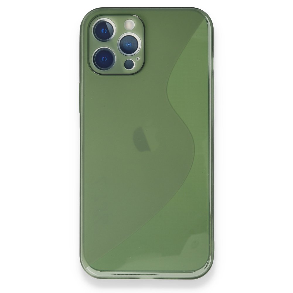  iPhone 12 Pro Kılıf S Silikon - Yeşil