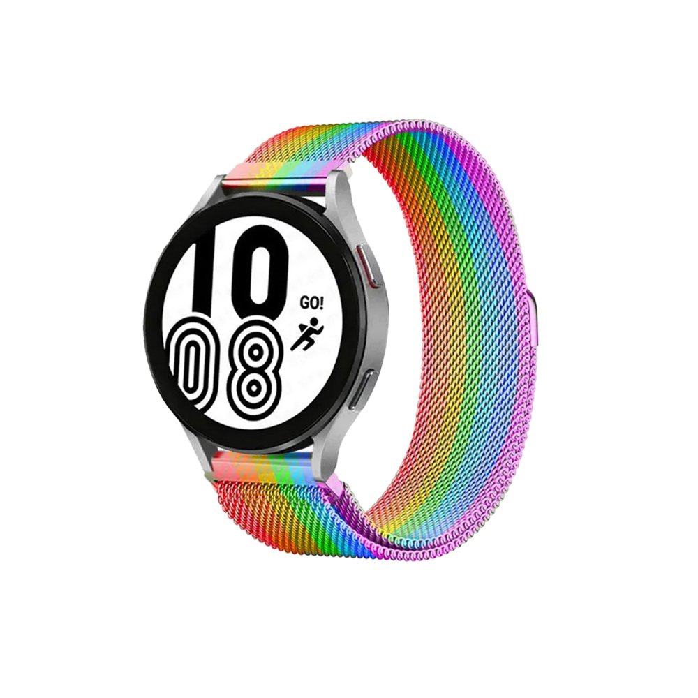  Samsung Galaxy Watch 5 Pro Metal Mıknatıslı Kordon - Gökkuşağı