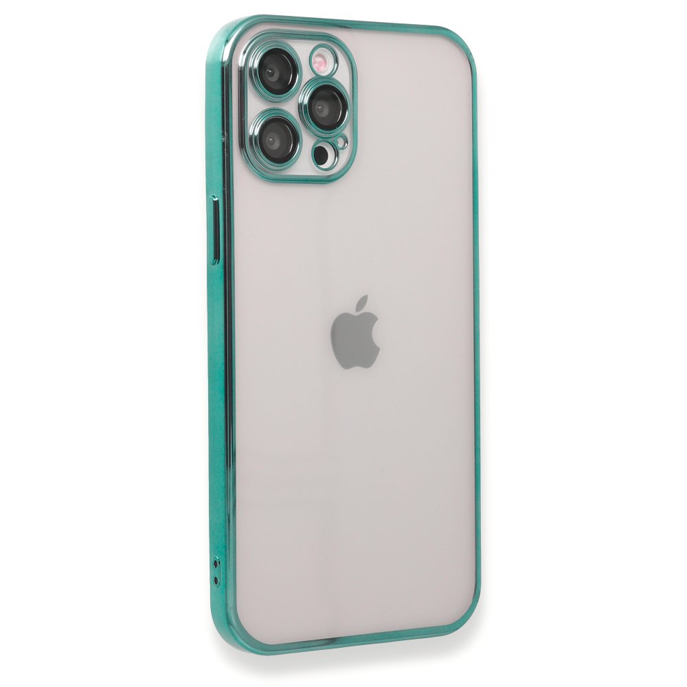 iPhone 12 Pro Max Kılıf Razer Lensli Silikon - Yeşil