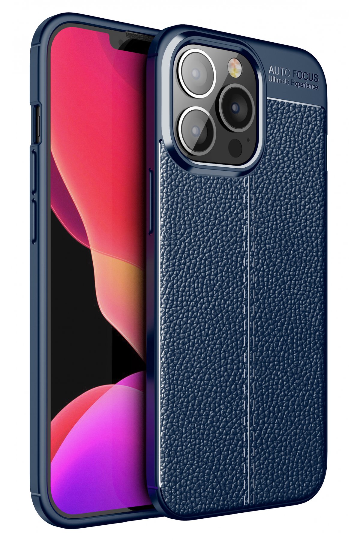 iPhone 13 Pro Max Kılıf Auto Focus Kapak - Lacivert  iPhone 13 Pro Max Kılıf Auto Focus Kapak - Lacivert