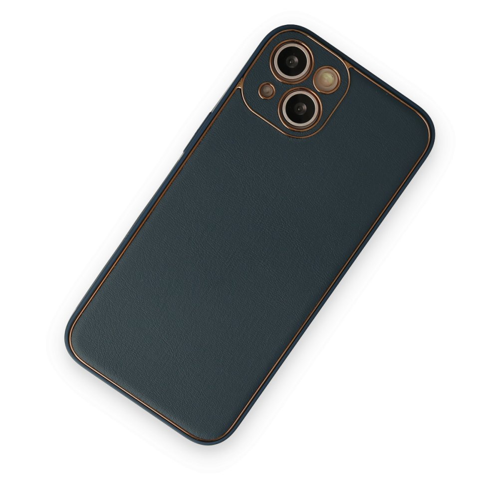 iPhone 14 Plus Kılıf Coco Deri Silikon Kapak - Yeşil  iPhone 14 Plus Kılıf Coco Deri Silikon Kapak - Yeşil