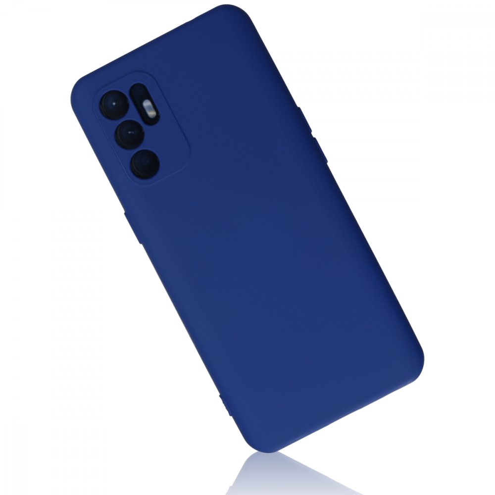  Oppo Reno 6 Kılıf Nano içi Kadife Silikon - Mavi
