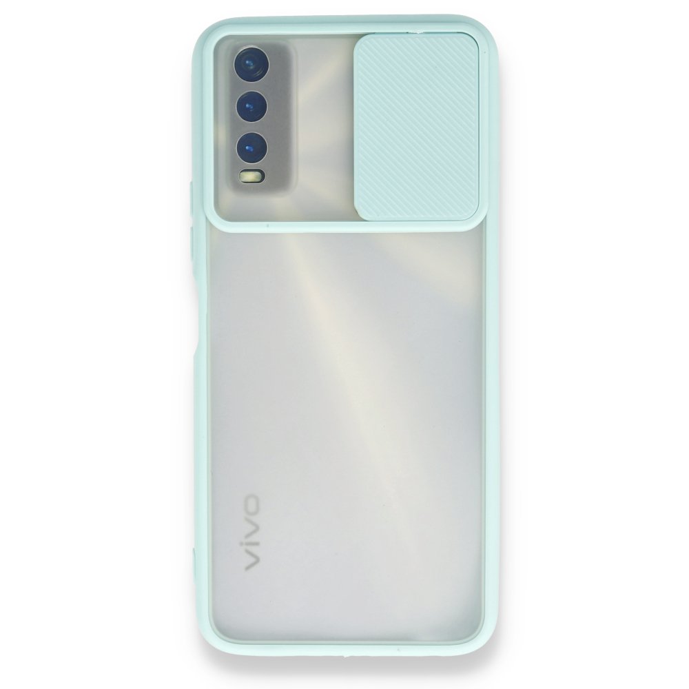  Vivo Y11S Kılıf Palm Buzlu Kamera Sürgülü Silikon - Turkuaz