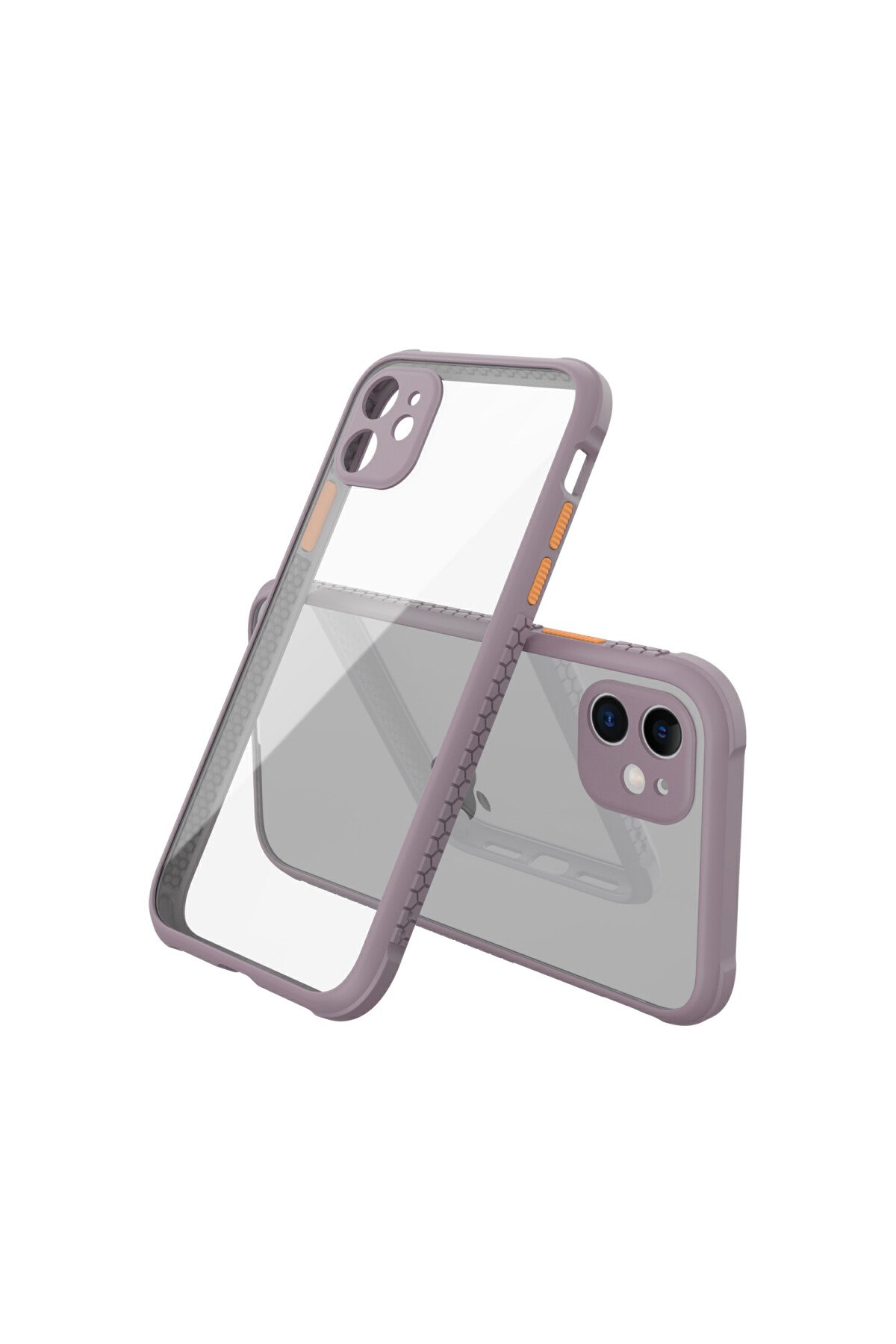  iPhone 12 Mini Kılıf Miami Şeffaf Silikon - Açık Mor