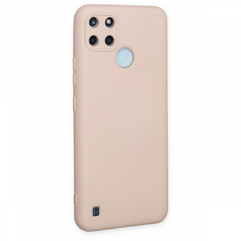  Realme C21Y Kılıf Nano içi Kadife Silikon - Pudra