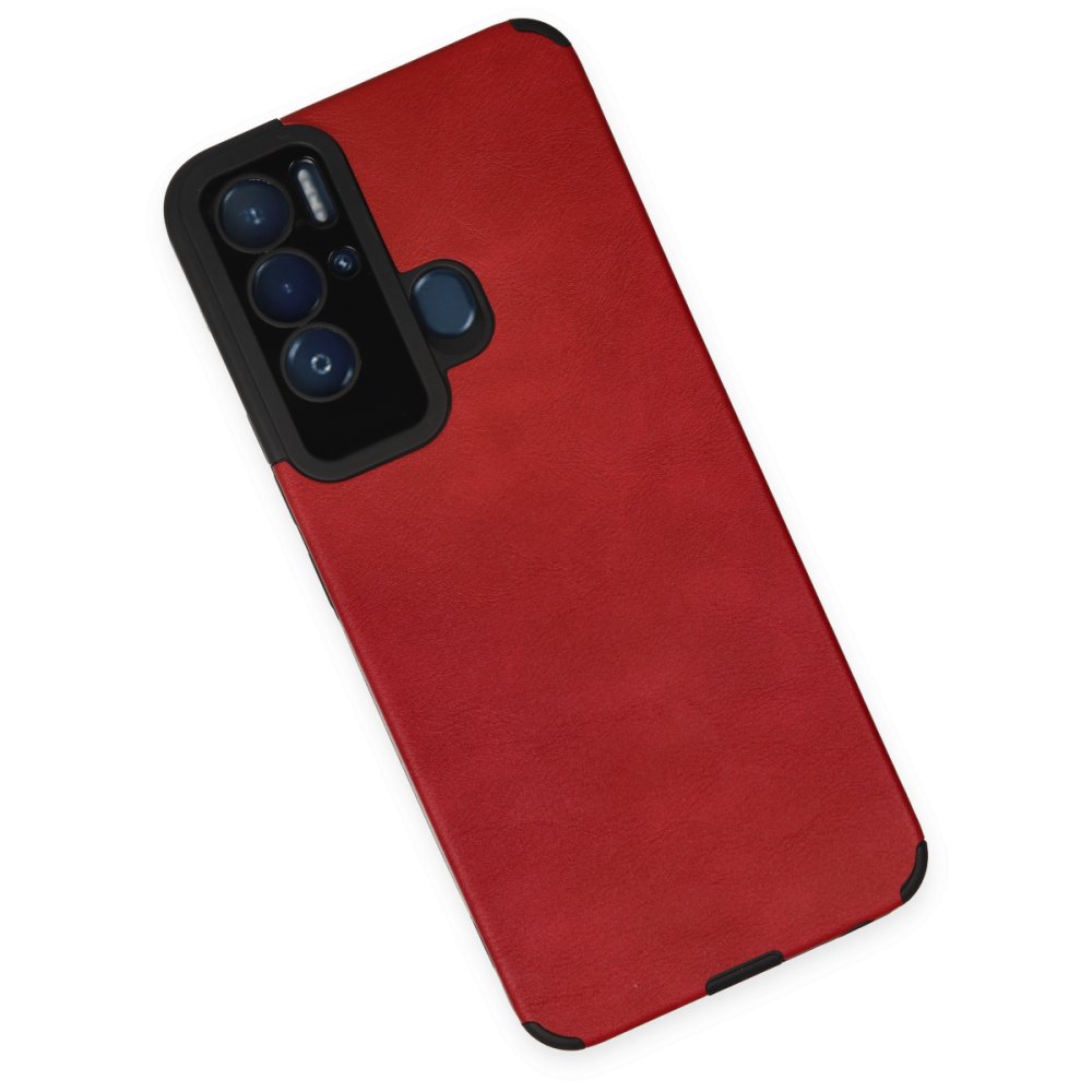 Tecno Pova Neo Kılıf Loop Deri Silikon - Kırmızı Tecno Pova Neo Kılıf Loop Deri Silikon - Kırmızı