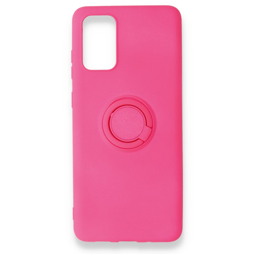  Samsung Galaxy S20 Kılıf Viktor Yüzüklü Silikon - Pembe