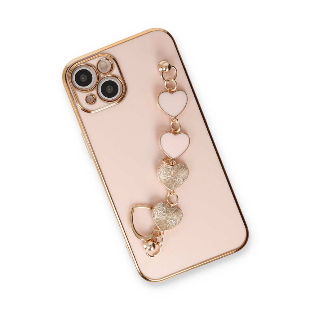  iPhone 14 Kılıf Esila Silikon - Pudra