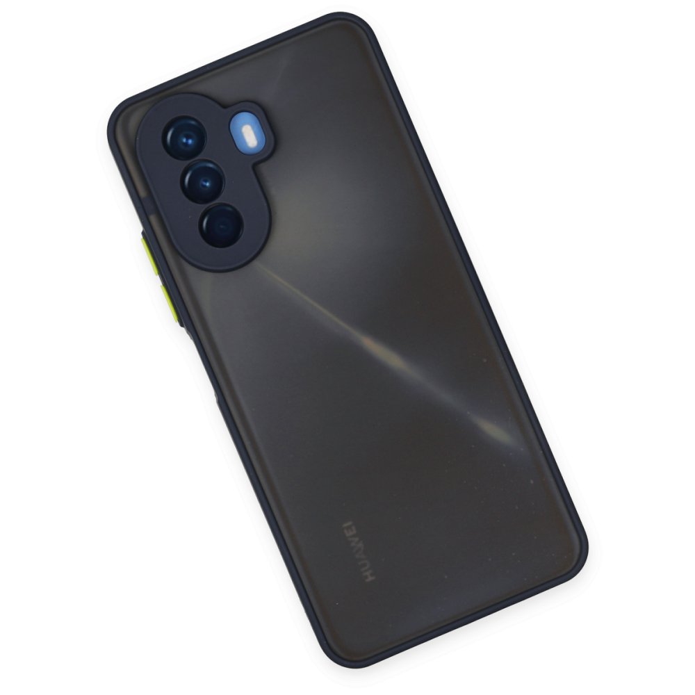 Huawei Nova Y70 Kılıf Montreal Silikon Kapak - Lacivert Huawei Nova Y70 Kılıf Montreal Silikon Kapak - Lacivert