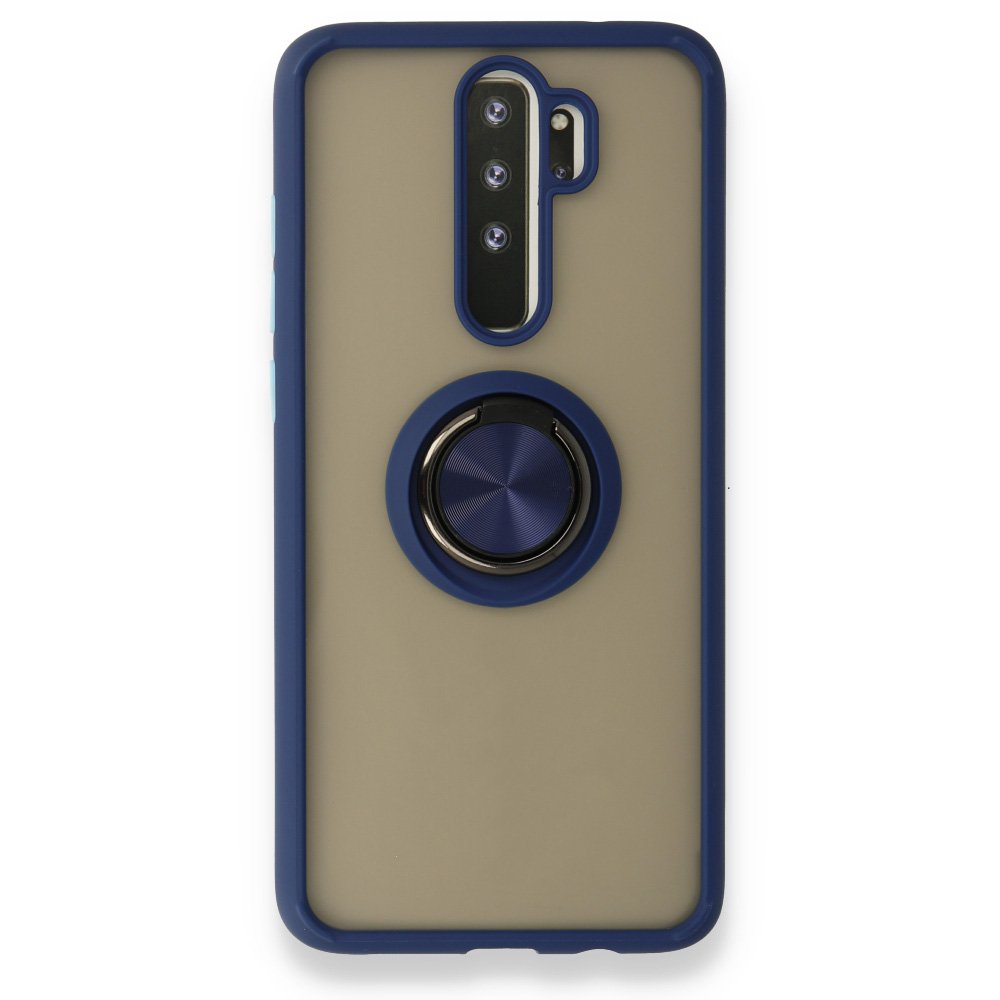 Redmi Note 8 Pro Kılıf Montreal Yüzüklü Silikon Kapak - Lacivert