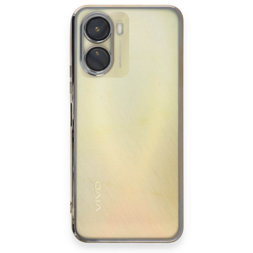 Vivo Y16 Kılıf Razer Lensli Silikon - Gold  Vivo Y16 Kılıf Razer Lensli Silikon - Gold