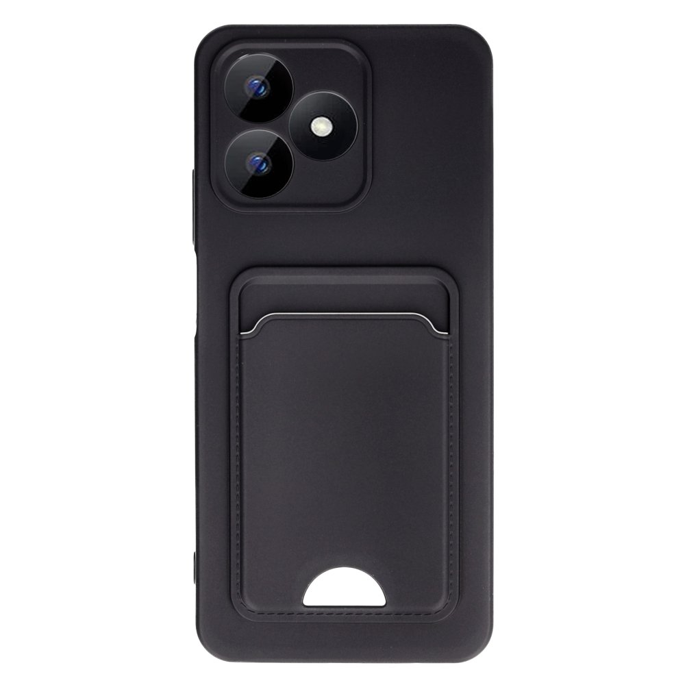  Realme Note 50 4G Kılıf Kelvin Kartvizitli Silikon - Siyah