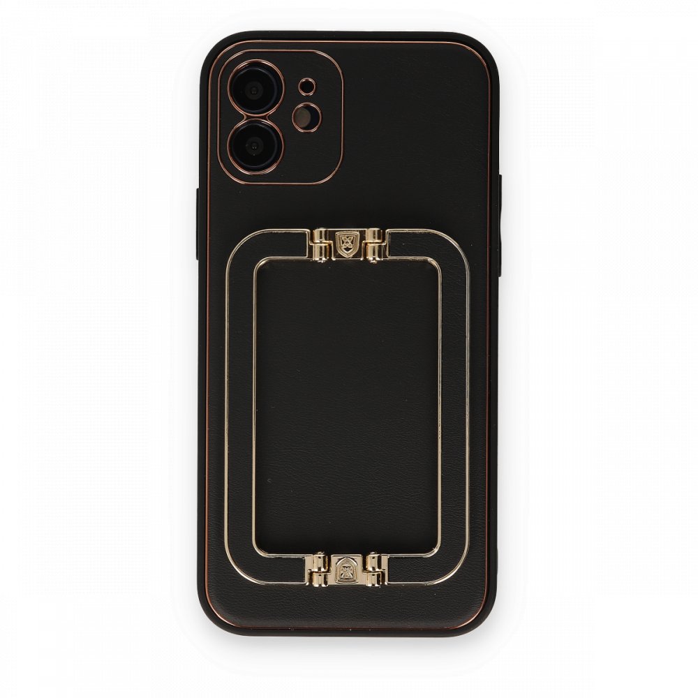  iPhone 12 Kılıf Coco Elit Kapak - Siyah