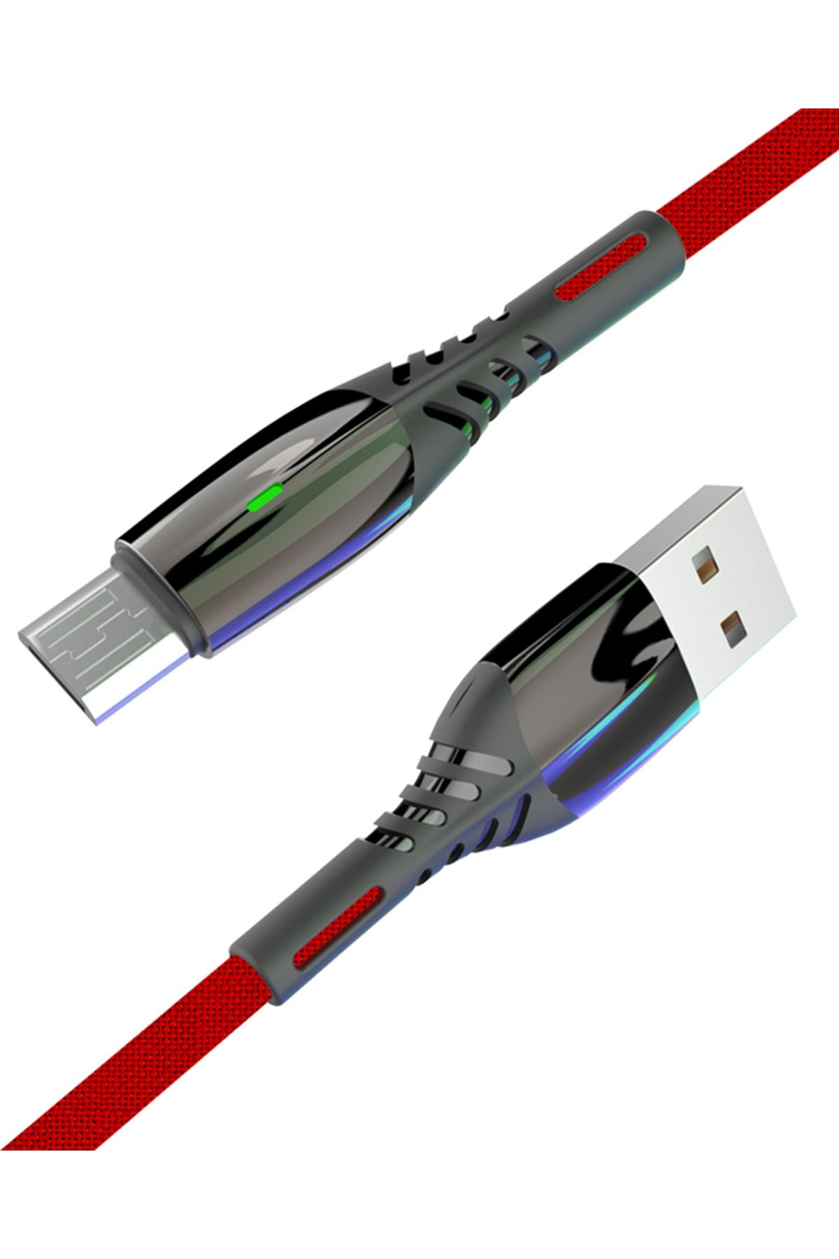 Konfulon S91 Ledli Micro USB Kablo 1M 2.4A - Kırmızı Konfulon S91 Ledli Micro USB Kablo 1M 2.4A - Kırmızı