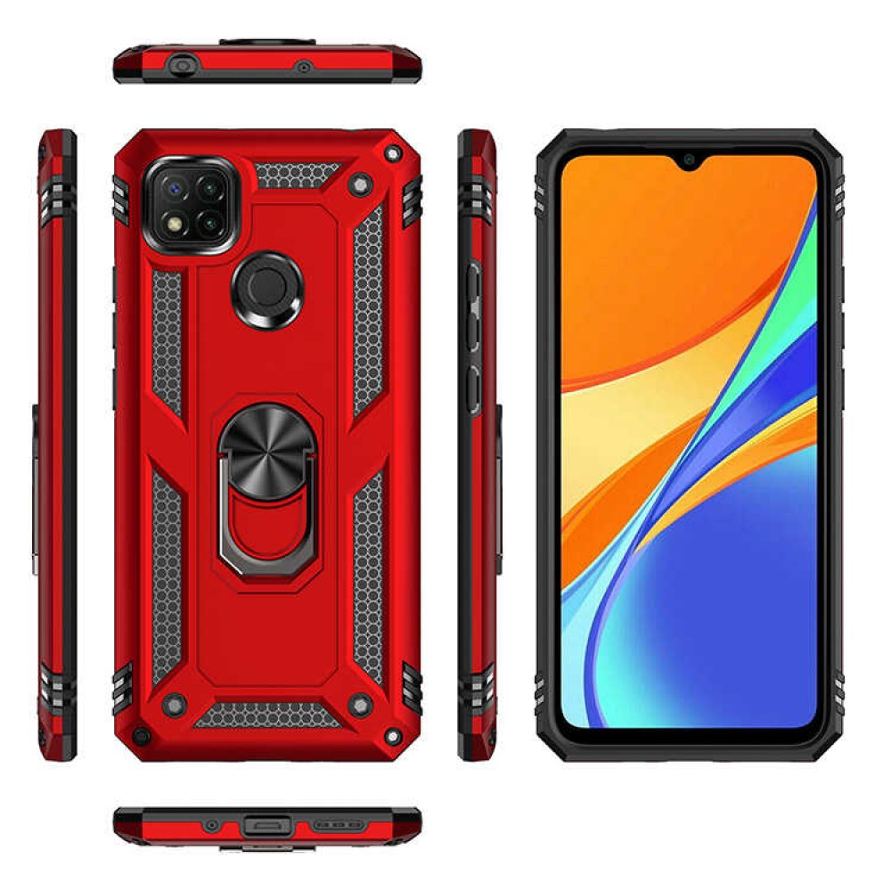 Redmi 9C Kılıf Sofya Yüzüklü Silikon Kapak - Rose Redmi 9C Kılıf Sofya Yüzüklü Silikon Kapak - Rose
