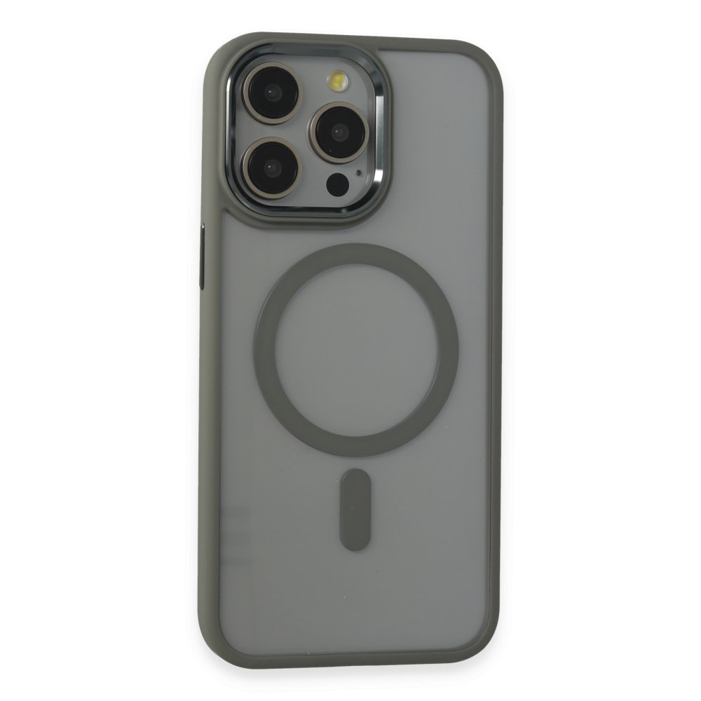  iPhone 15 Pro Max Kılıf Room Magneticsafe Silikon - Gri