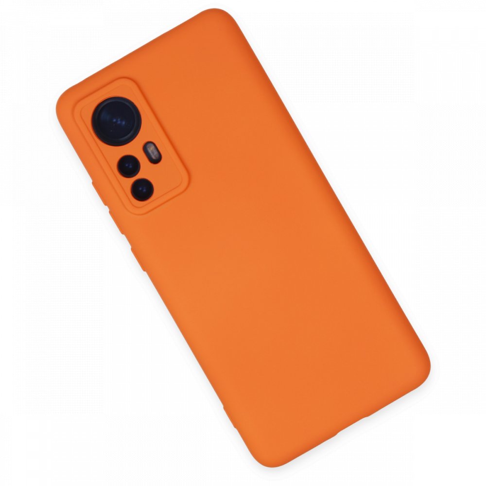 Xiaomi Mi 12X Kılıf Nano içi Kadife Silikon - Turuncu Xiaomi Mi 12X Kılıf Nano içi Kadife Silikon - Turuncu