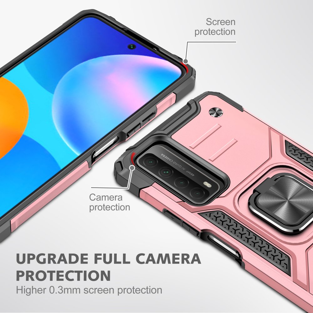 Huawei P Smart 2021 Kılıf Zegna Yüzüklü Silikon Kapak - Rose  Huawei P Smart 2021 Kılıf Zegna Yüzüklü Silikon Kapak - Rose
