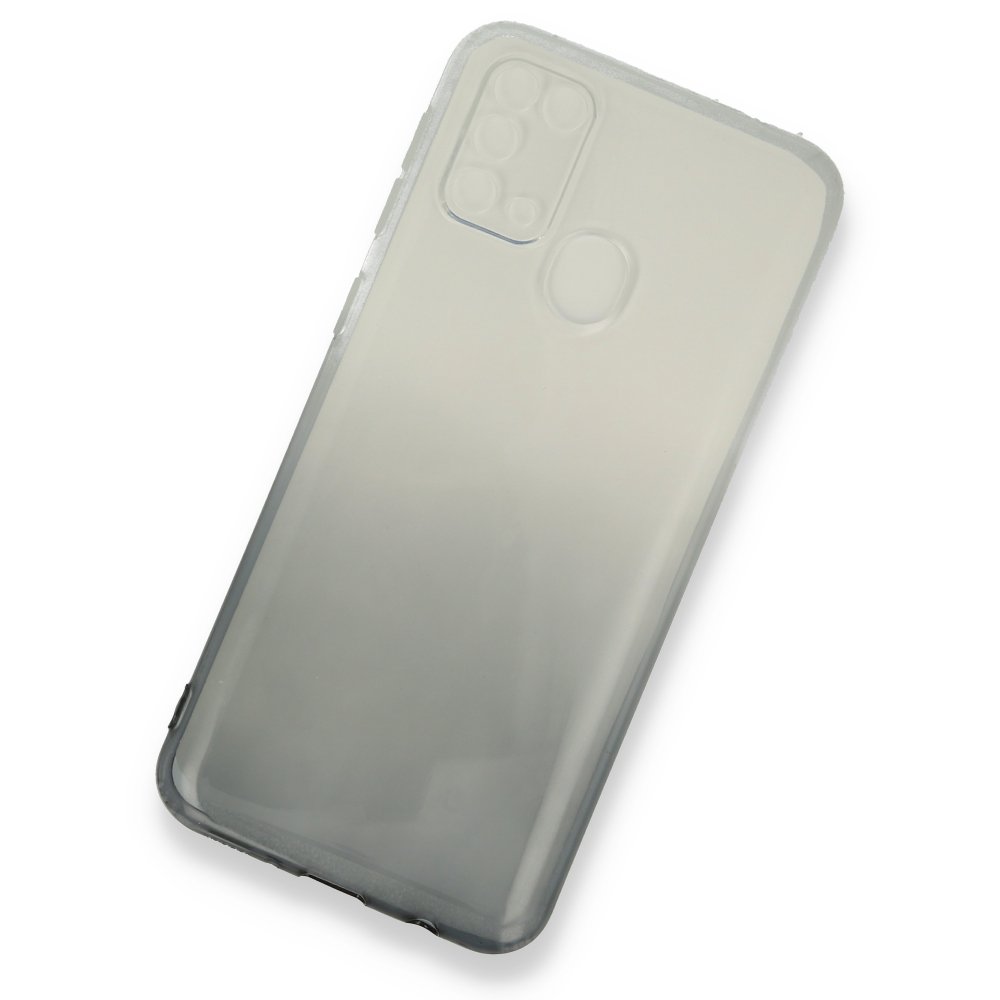  Samsung Galaxy M31 Kılıf Lüx Çift Renkli Silikon - Siyah