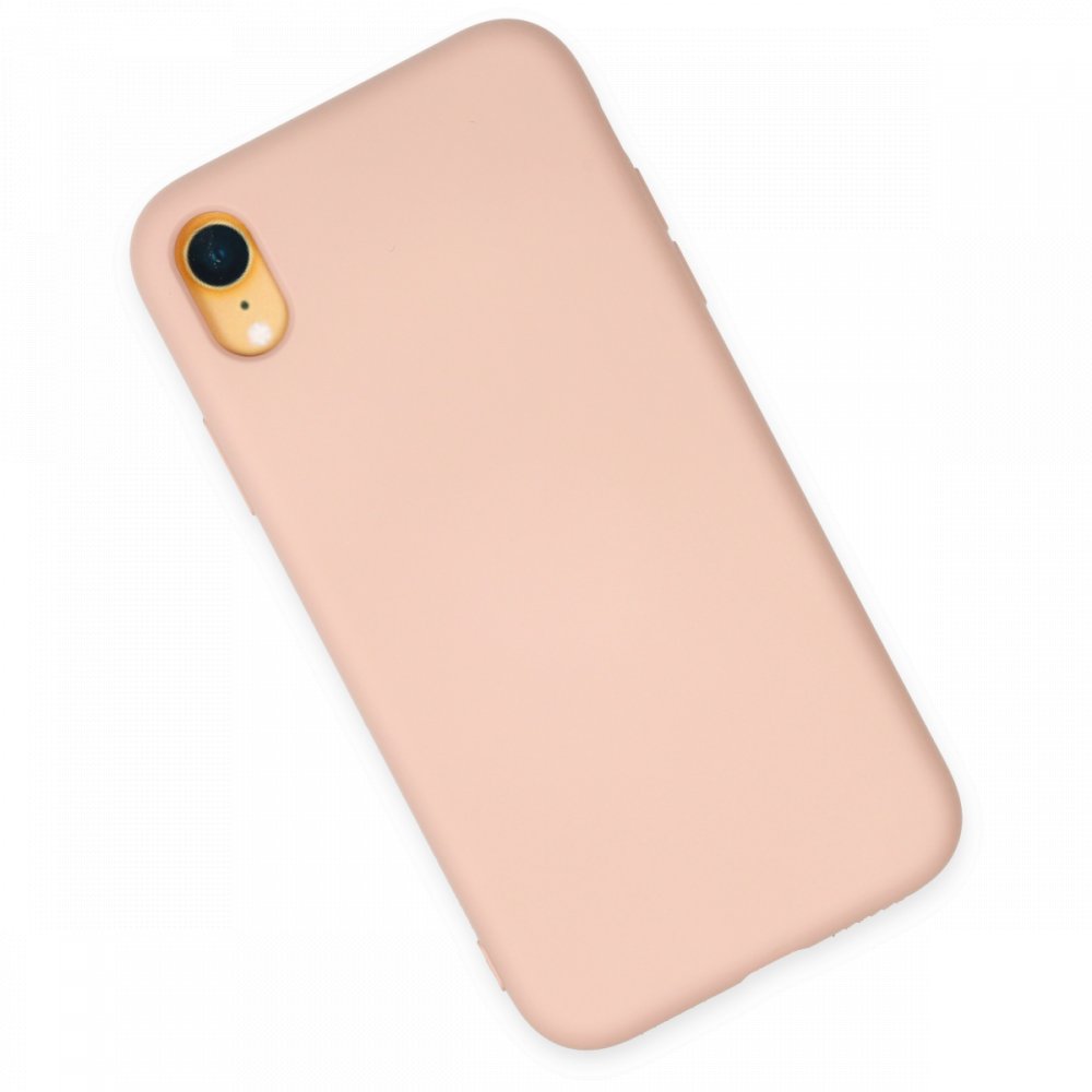 iPhone XR Kılıf Nano içi Kadife Silikon - Pudra iPhone XR Kılıf Nano içi Kadife Silikon - Pudra