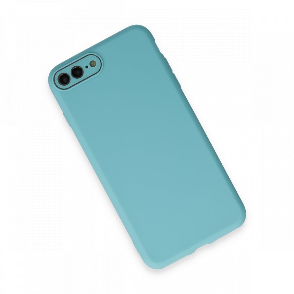 iPhone 8 Plus Kılıf Lansman Glass Kapak - Turkuaz iPhone 8 Plus Kılıf Lansman Glass Kapak - Turkuaz
