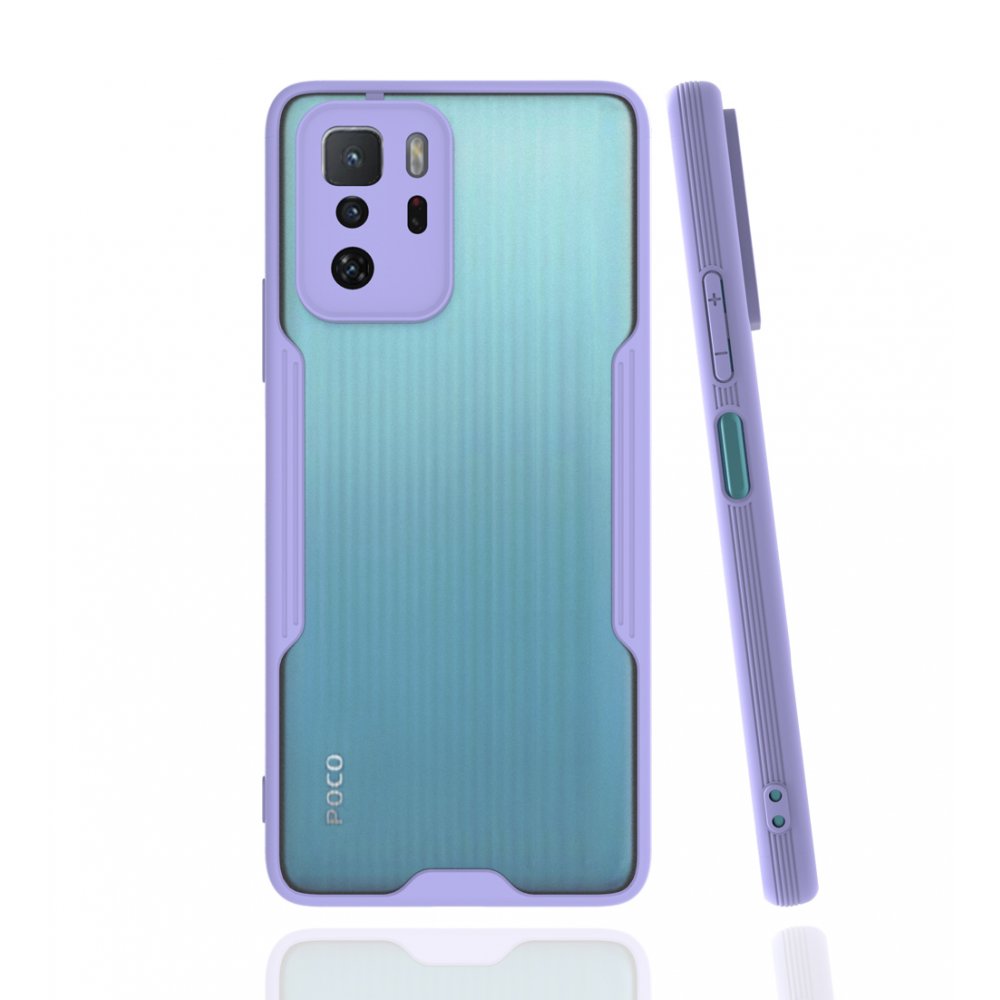  Xiaomi Poco X3 GT Kılıf Platin Silikon - Lila