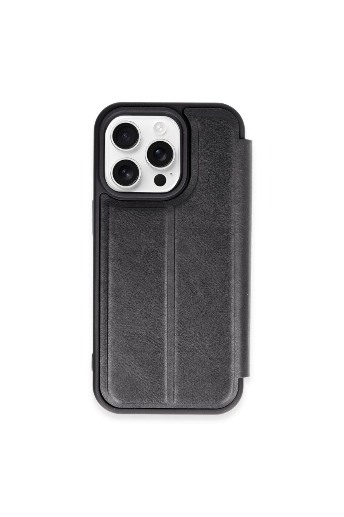  iPhone 15 Pro Max Kılıf Flip Cover - Siyah