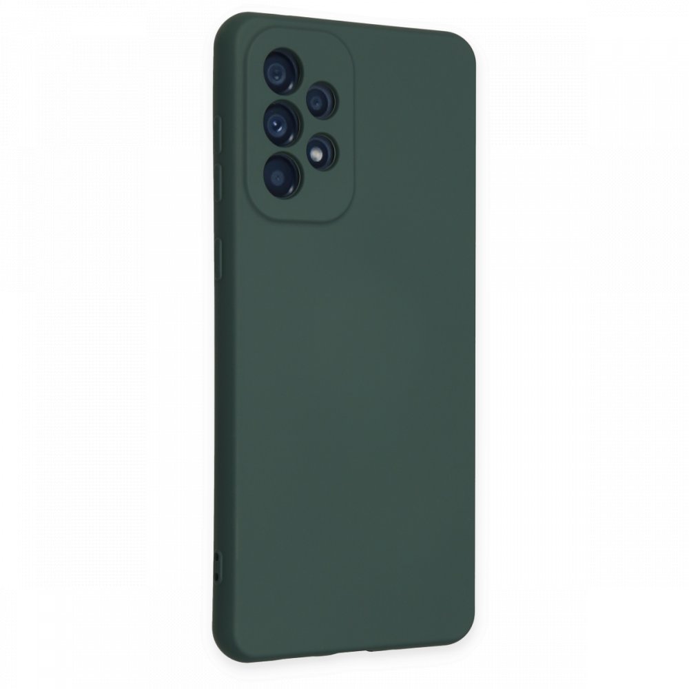  Samsung Galaxy A23 4G Kılıf Nano içi Kadife Silikon - Koyu Yeşil