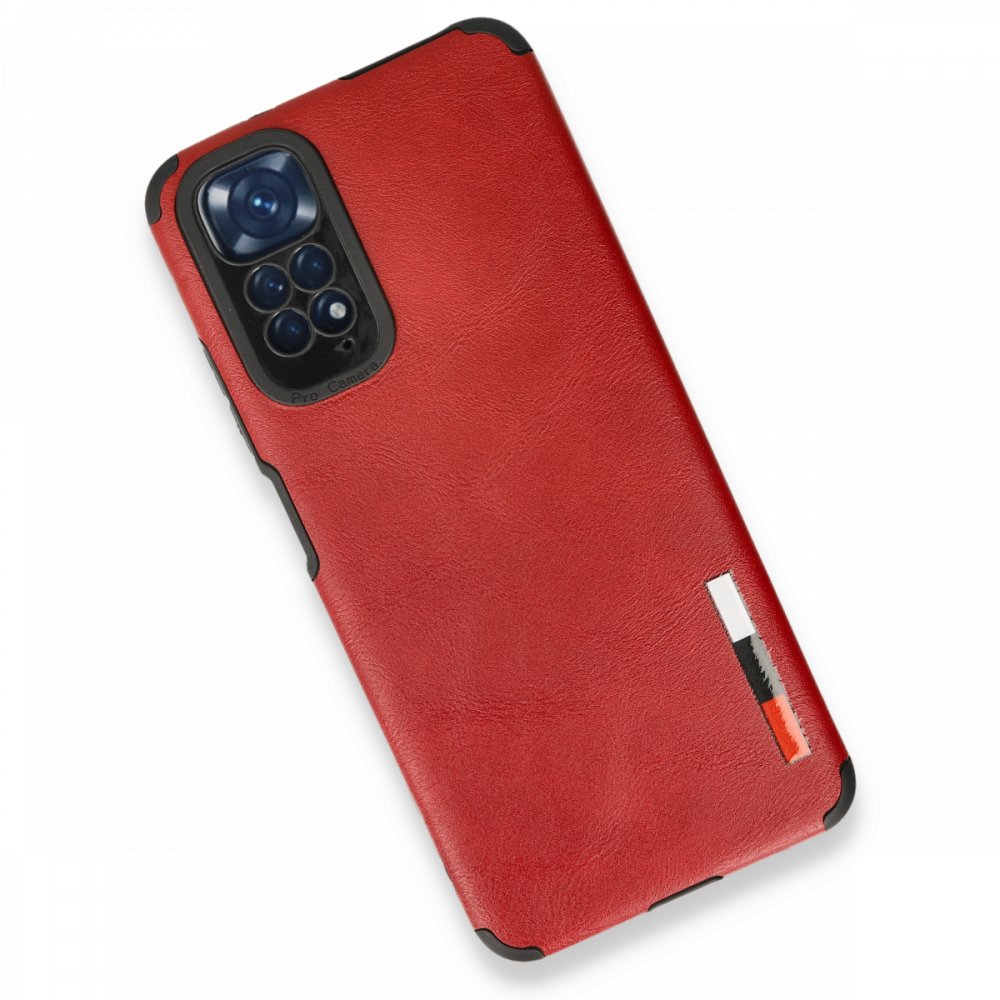 Redmi Note 11S Kılıf Loop Deri Silikon - Kırmızı Redmi Note 11S Kılıf Loop Deri Silikon - Kırmızı