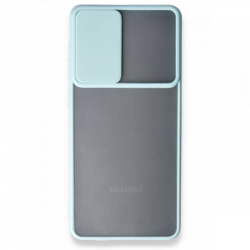  Samsung Galaxy A53 5G Kılıf Palm Buzlu Kamera Sürgülü Silikon - Turkuaz
