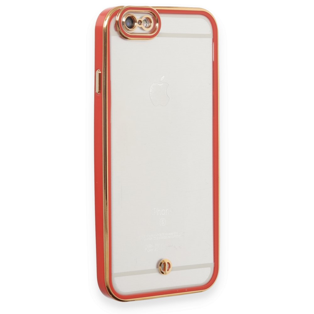  iPhone 6 Kılıf Liva Lens Silikon - Kırmızı
