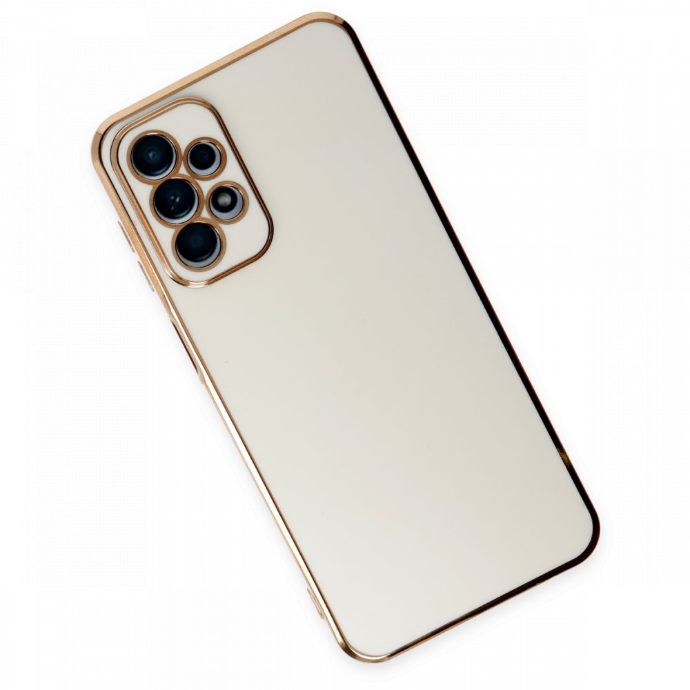  Samsung Galaxy A23 4G Kılıf Volet Silikon - Beyaz