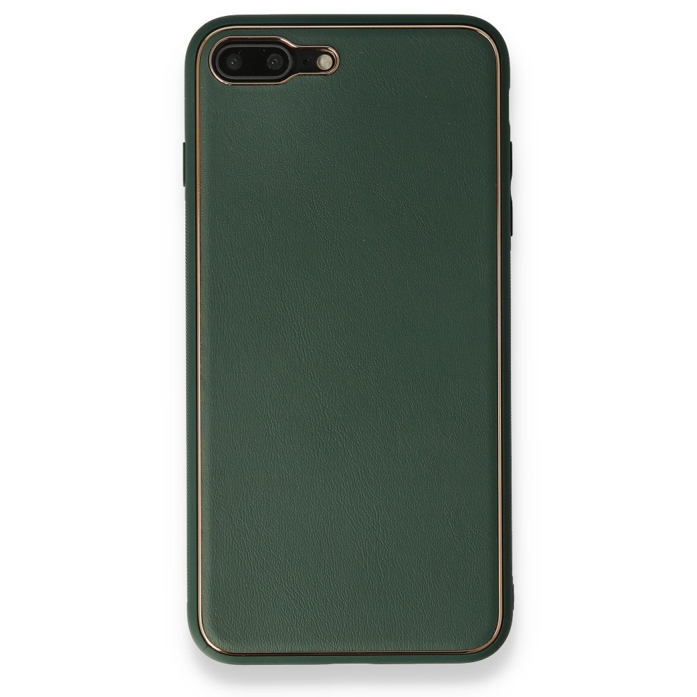  iPhone 7 Plus Kılıf Coco Deri Silikon Kapak - Yeşil