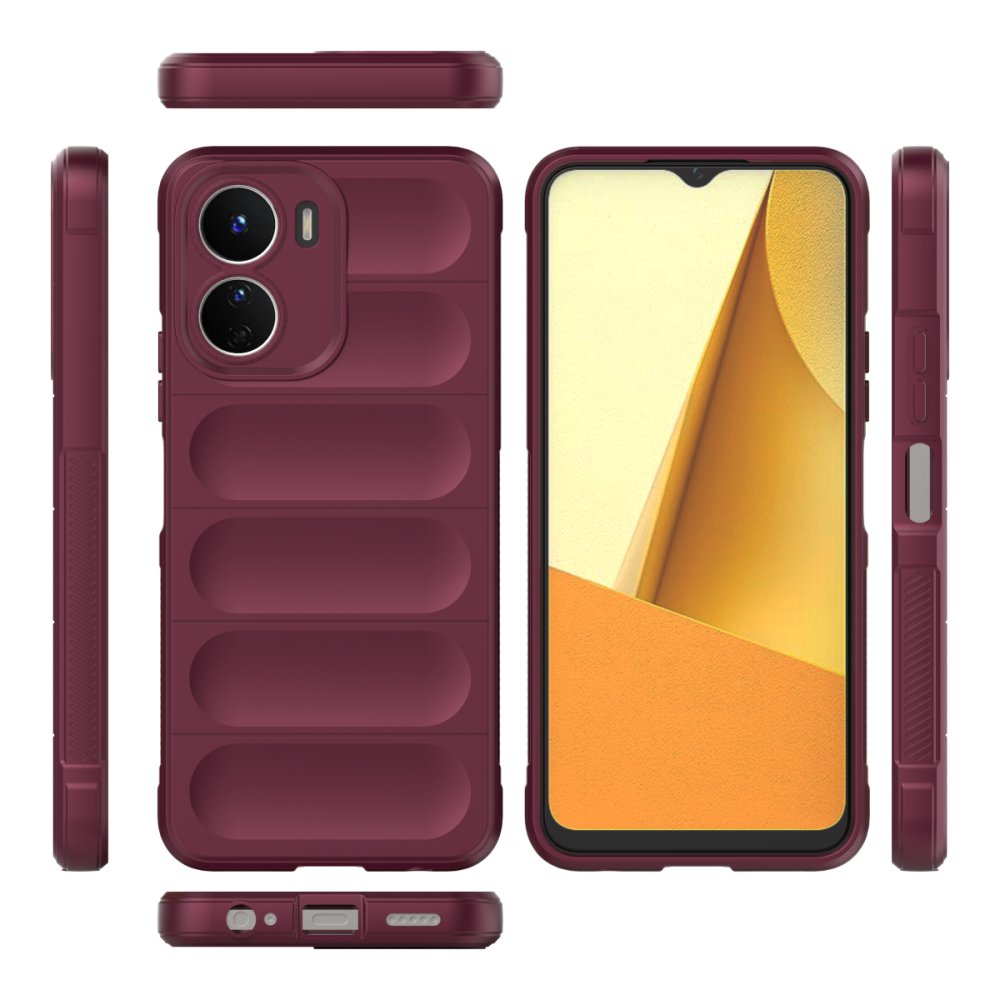 Vivo Y16 Kılıf Optimum Silikon - Bordo  Vivo Y16 Kılıf Optimum Silikon - Bordo