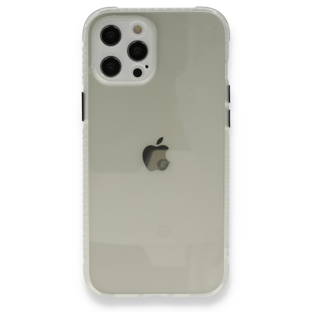  iPhone 12 Pro Kılıf Miami Şeffaf Silikon - Şeffaf