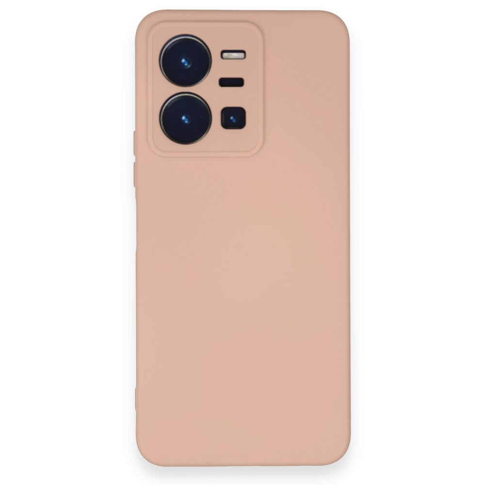 Vivo Y35 Kılıf Nano içi Kadife Silikon - Pudra Vivo Y35 Kılıf Nano içi Kadife Silikon - Pudra
