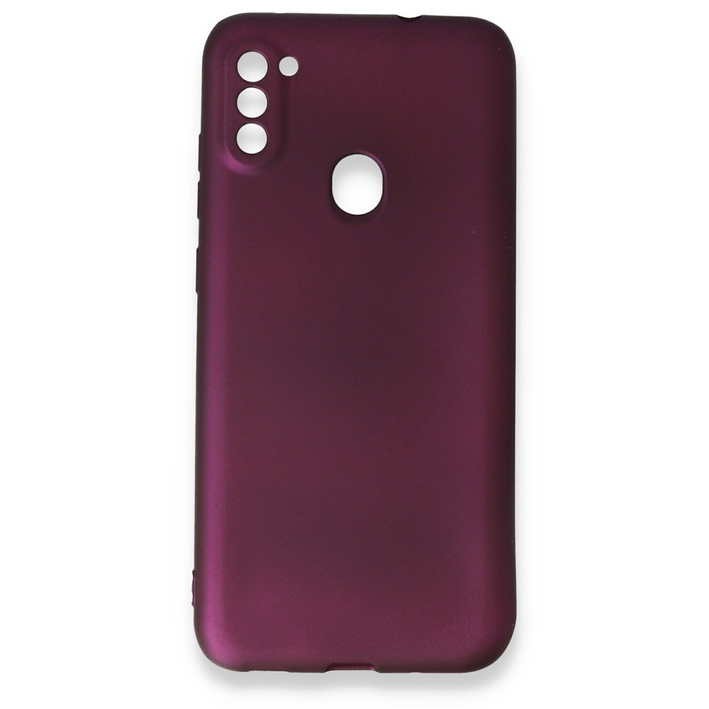Samsung Galaxy M11 Kılıf First Silikon - Mürdüm Samsung Galaxy M11 Kılıf First Silikon - Mürdüm