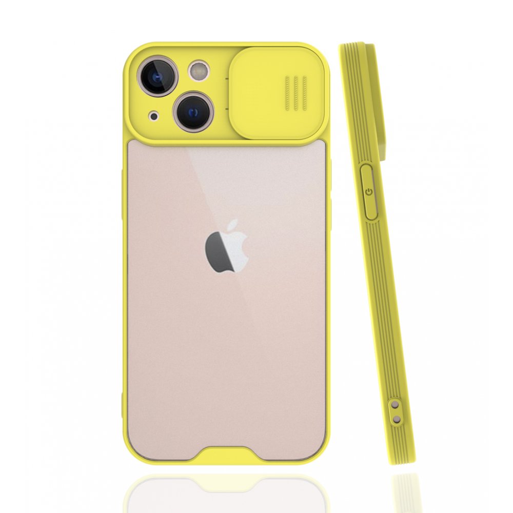 iPhone 13 Mini Kılıf Platin Kamera Koruma Silikon - Sarı iPhone 13 Mini Kılıf Platin Kamera Koruma Silikon - Sarı